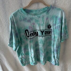 Tie-Dye Women's Top - Green and Purple